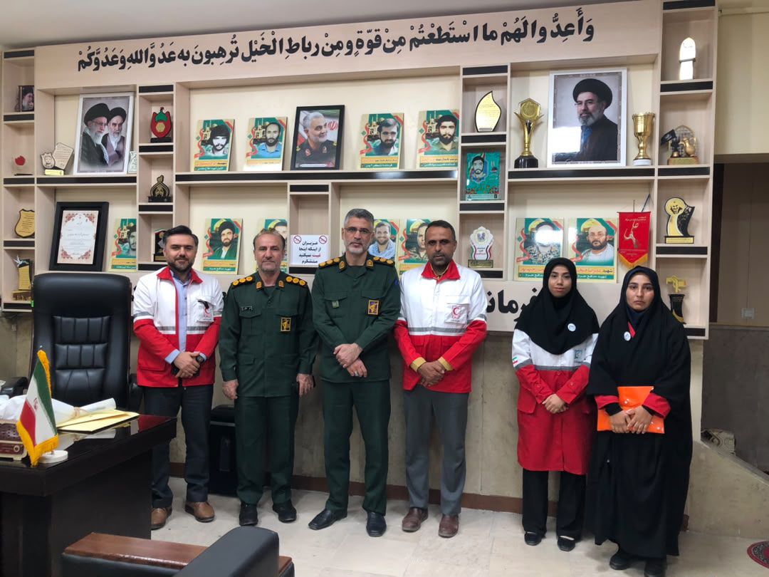  سرپرست جمعیت هلال‌احمر امیدیه با فرمانده سپاه شهرستان دیدار کرد