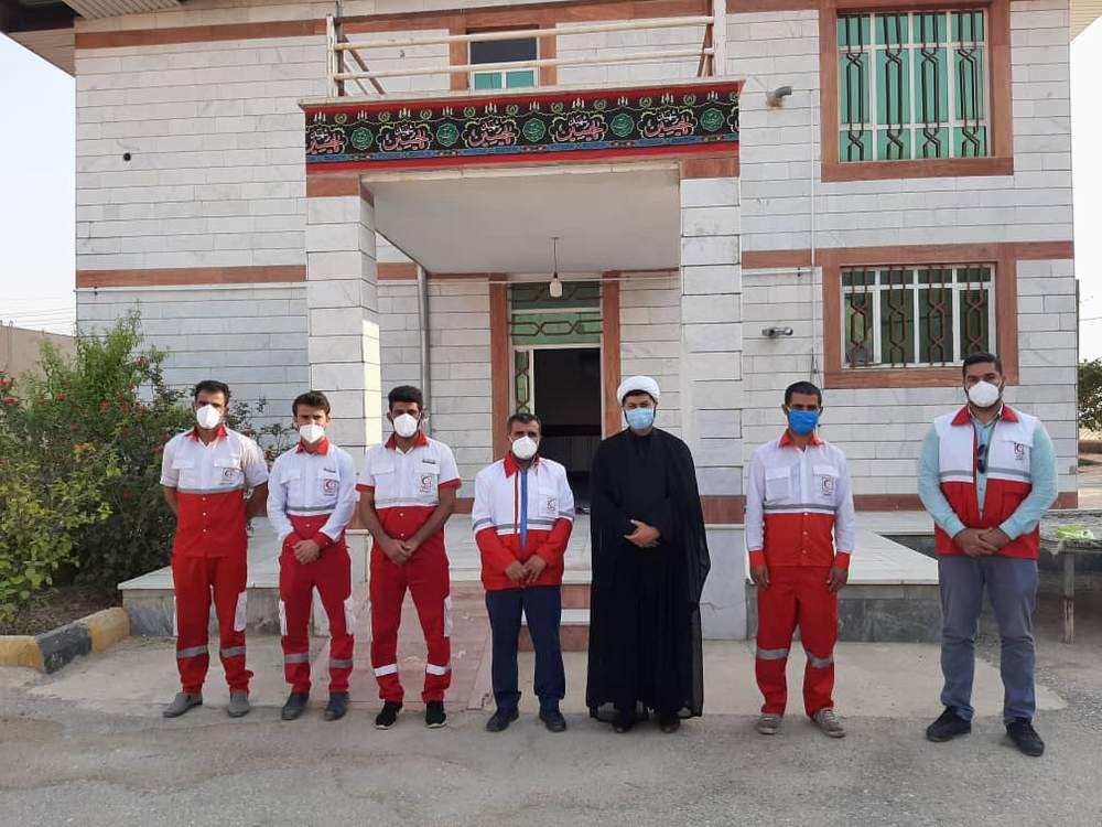 بازدید مسئول دفتر حوزه نمایندگی ولی فقیه در جمعیت هلال احمر استان خوزستان از جمعیت هلال احمر شهرستان باغملک