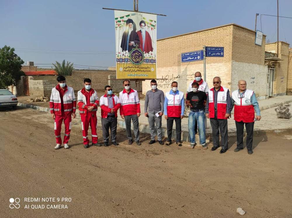مانور زلزله همزمان با سراسر کشور در روستایی مقامسیه شهرستان خرمشهر اجرا شد