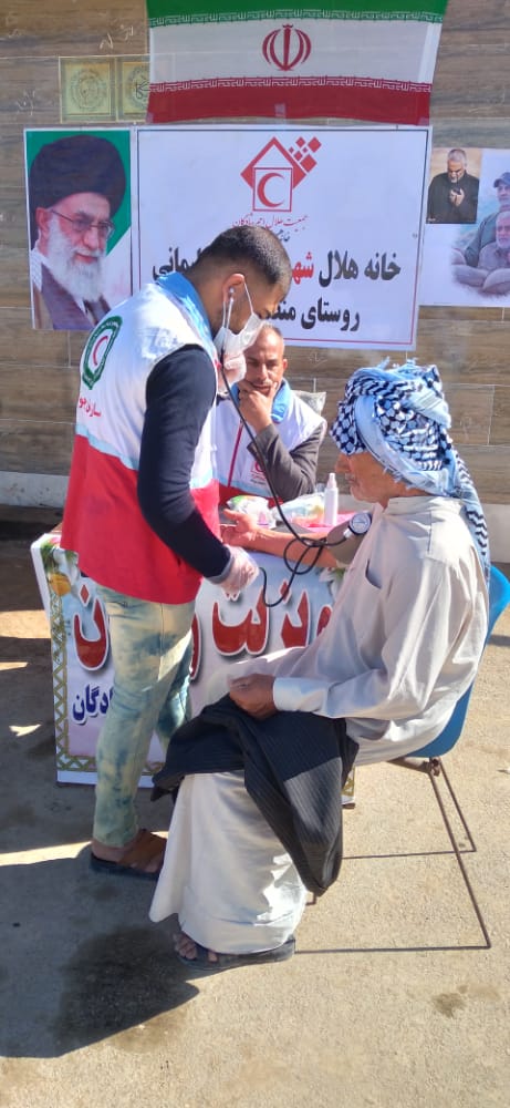 ارائه خدمات ویزیت رایگان در خانه هلال روستای منصوره شادگان