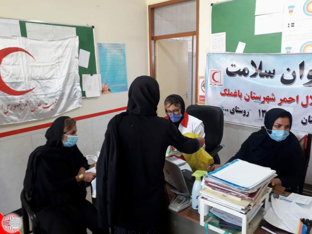 کاروان سلامت به همت داوطلبان هلال احمر در باغملک استان خوزستان برپا شد