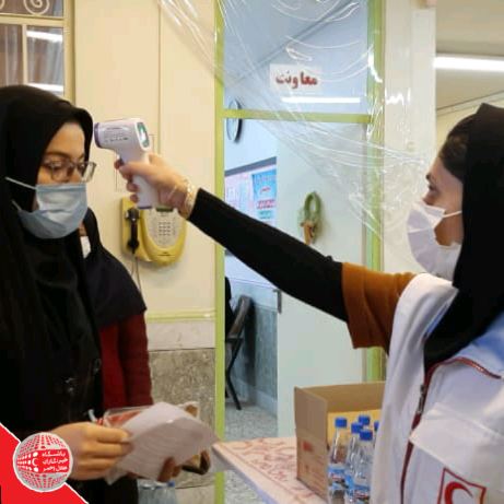 حضور نیروهای جمعیت هلال احمرشوشتر به عنوان مراقبین سلامت درهشتمین آزمون استخدامی دستگاه های اجرایی