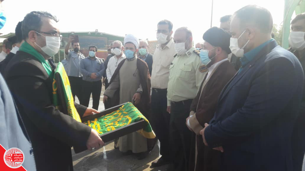 مراسم استقبال ازکاروان حامل پرچم آستان قدس رضوی