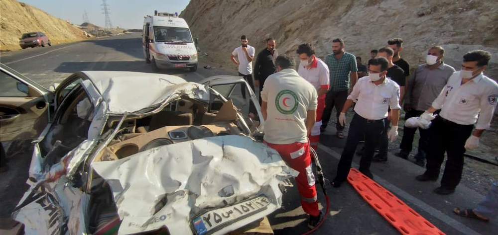 واژگونی یک دستگاه پژو پارس در هفتکل حادثه آفرید