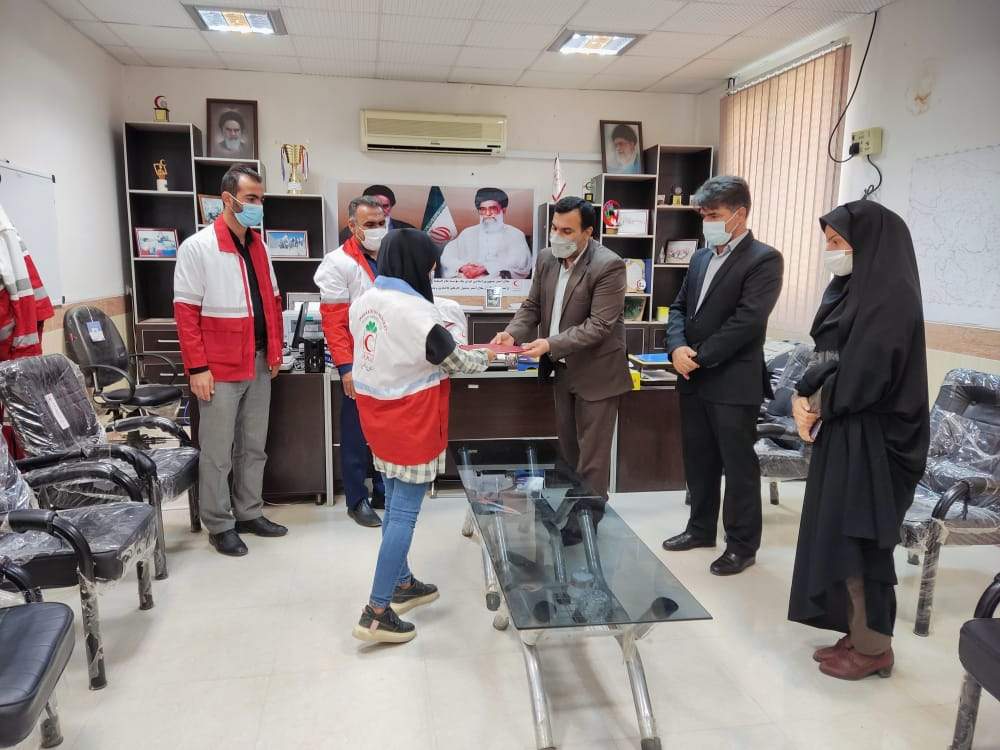 حضور و قدردانی فرماندار شهرستان لالی از عملکرد جمعیت هلالاحمر