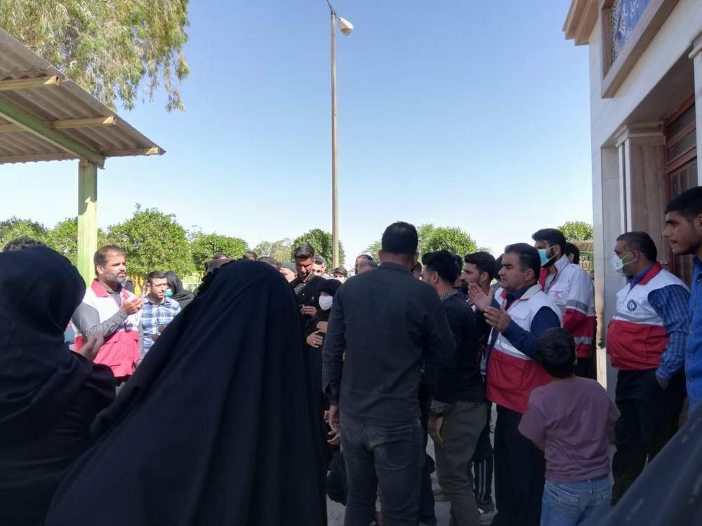 برگزاری مراسم وداع با سید مجتبی میرسالاری عضو فعال هلال احمر در رامهرمز برگزار شد