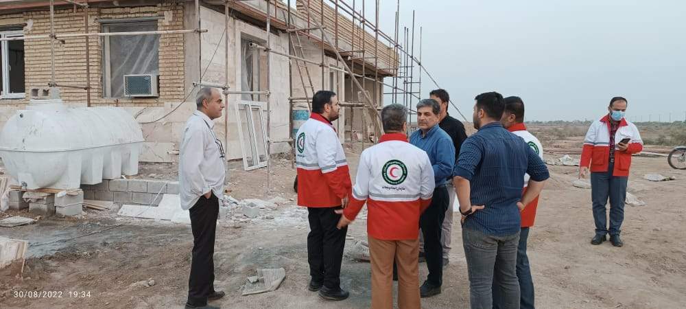 تداوم بازدیدهای میدانی مدیرعامل جمعیت هلال احمر خوزستان از روند تکمیل ساختمان پایگاه امدادونجات بین شهری شهید چمران 