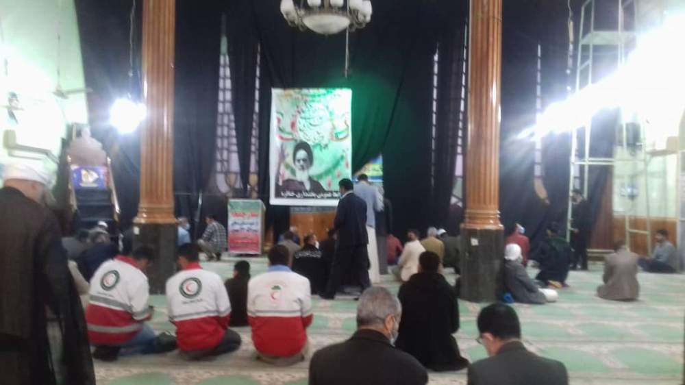 حضور اعضای داوطلب هلال احمر شادگان در نماز جمعه