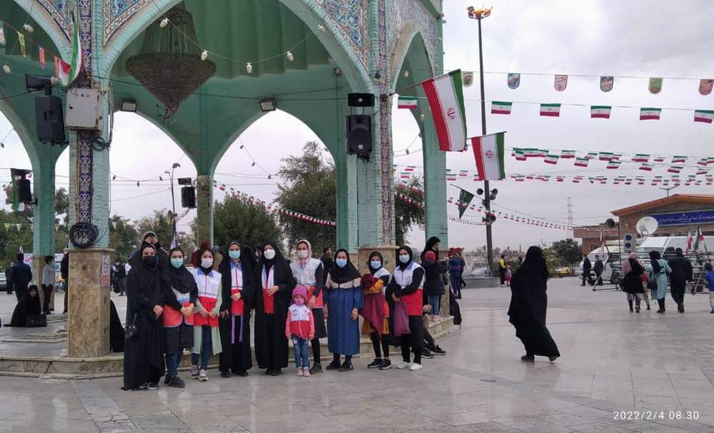 برپایی ایستگاه سلامت در همایش پیاده روی چهل و سومین سالگرد پیروزی انقلاب اسلامی