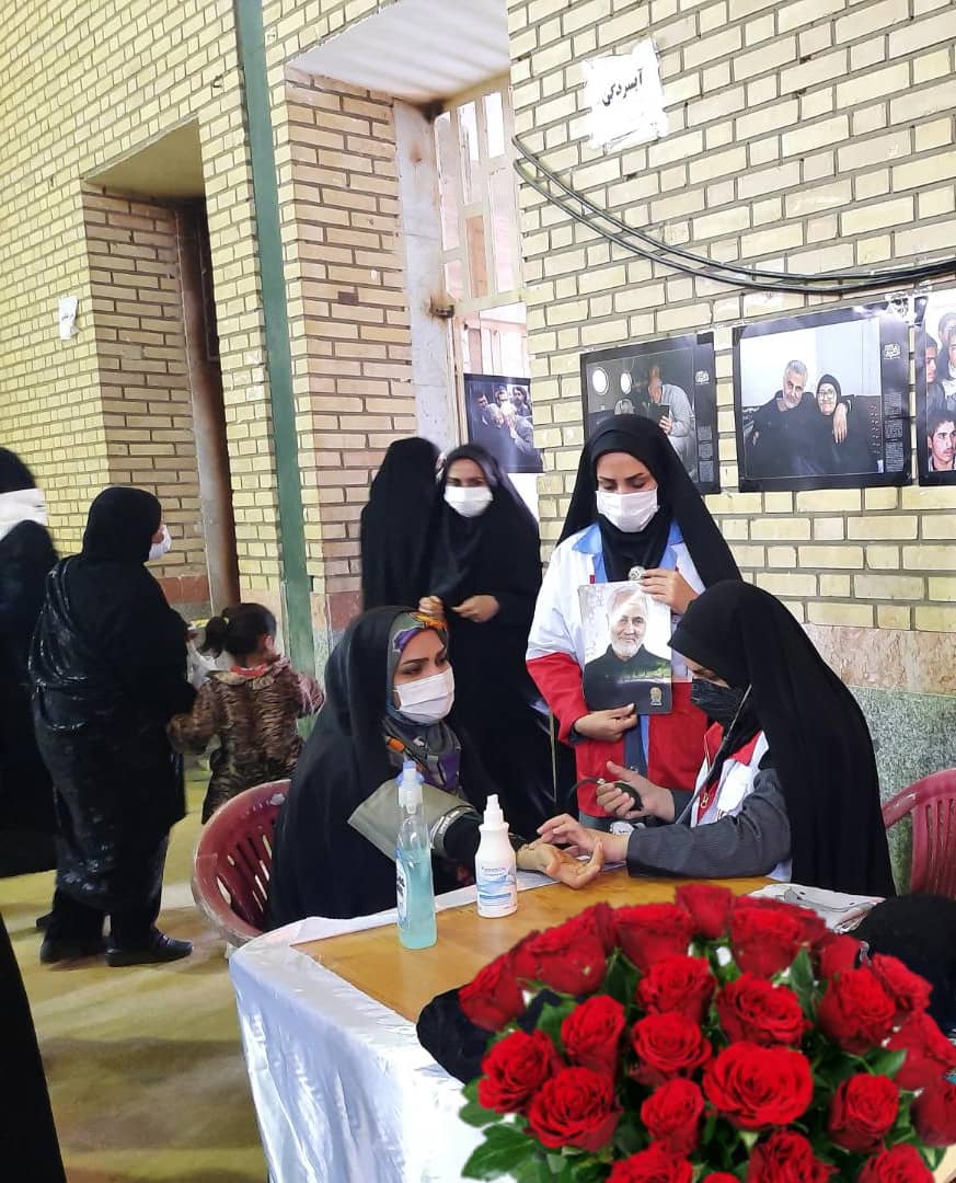 همایش دختران سردارسلیمانی و ایستگاه سلامت جمعیت هلال احمر شهرستان هفتکل