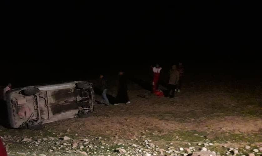امدادرسانی هلال احمر به مصدومان حادثه واژگونی پراید درمحور مسجدسلیمان_لالی