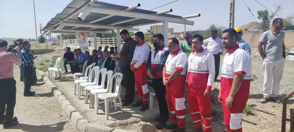 حضورپرسنل و نجاتگران پایگاه امدادونجات بین شهری رسول اکرم(ص) شهرستان هفتکل در مانور عملیاتی شرکت گاز