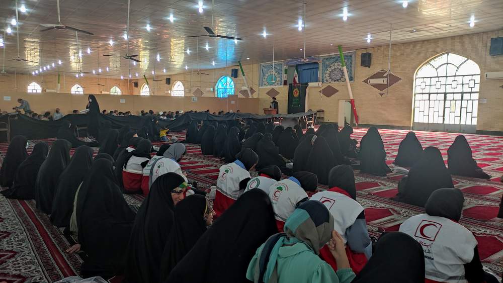 مراسم گرامیداشت جانباختگان حادثه ساختمان متروپل آبادان در مصلی شهرستان ایذه .