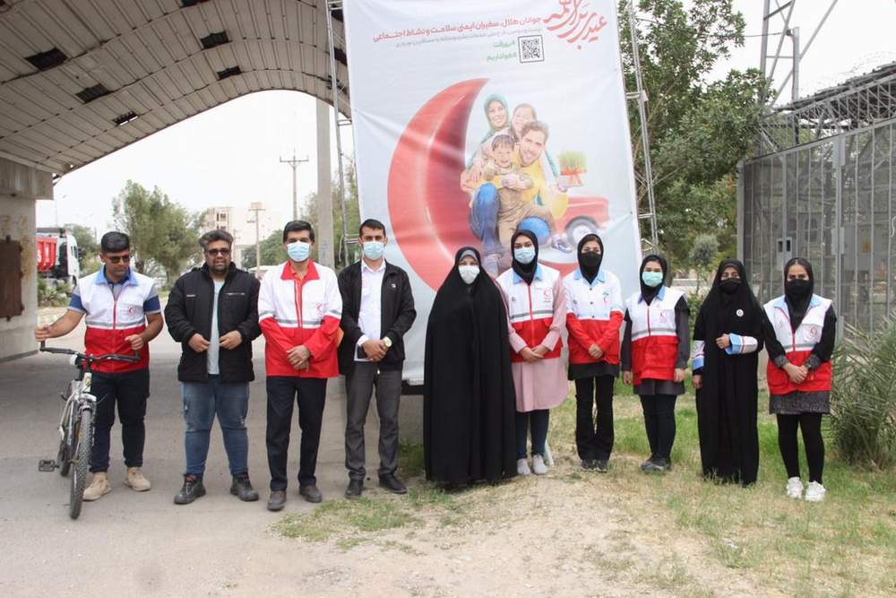 بازدید مدیرعامل و معاونت جوانان جمعیت هلال احمر استان خوزستان از پست نوروزی شهرستان اندیمشک