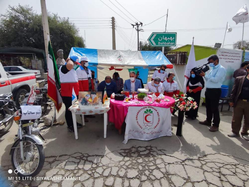 بازدید مدیرعامل جمعیت هلالاحمر استان خوزستان از پست طرح های نوروزی شهرستان رامهرمز