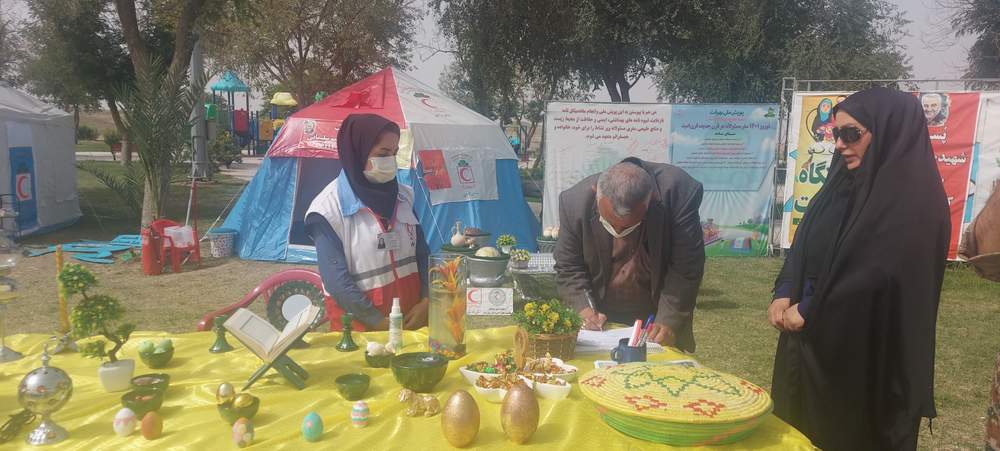 بازدید بازرس طرح های نوروزی از پست نوروزی جوانان جمعیت هلال احمر هفتکل