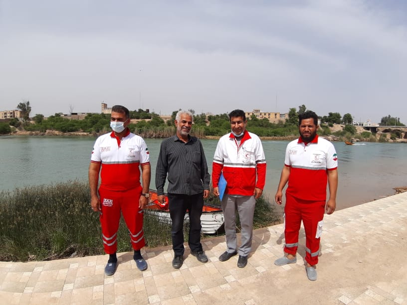 بازدید معاونت لجستیک و آمادگی امداد ونجات جمعیت هلال احمر استان خوزستان از پست های امدادی شوشتر