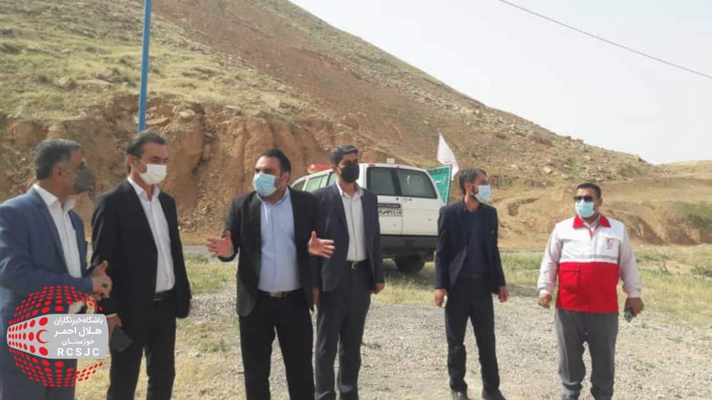 بازدید مدیران شهرستانی از پست امداد نوروزی هلالاحمر آغاجاری