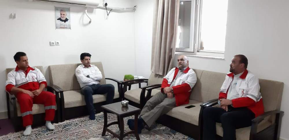  بازدید مدیرکل ارزیابی عملکرد و رسیدگی به شکایات جمعیت هلال احمر از پایگاه بین شهری شهدای شوش