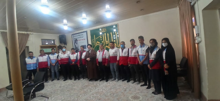 دیدار اعضا و کارکنان جمعیت هلال احمر مسجدسلیمان با امام جمعه شهرستان.