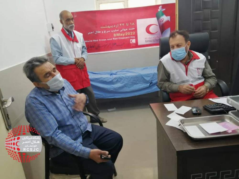 اجرای طرح کاروان سلامت به مناسبت هفته هلال احمر در شهرستان آغاجاری.