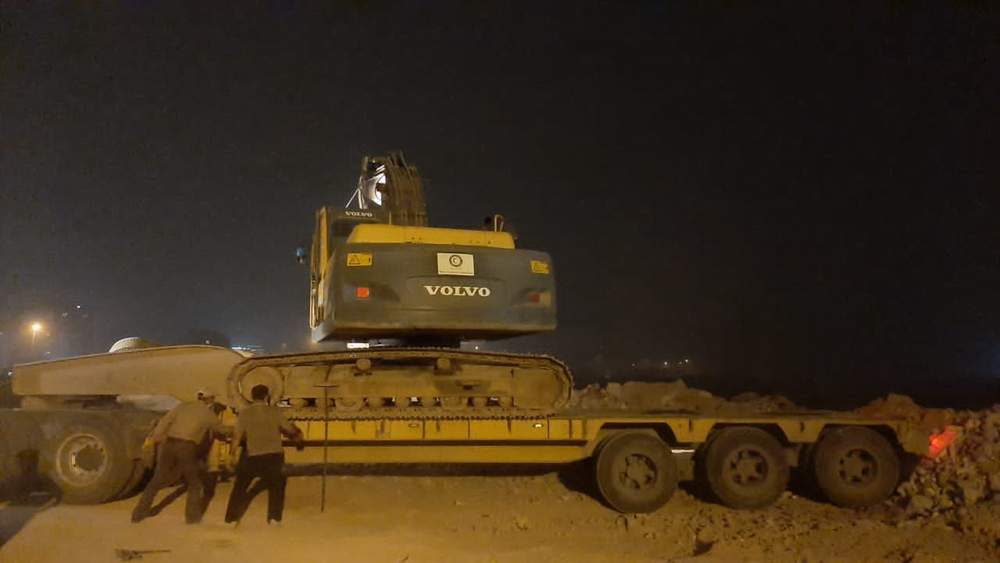 بکارگیری گسترده  تجهیزات آوار برداری جمعیت هلال احمر خوزستان در محل حادثه ساختمان مترو پل آبادان 
