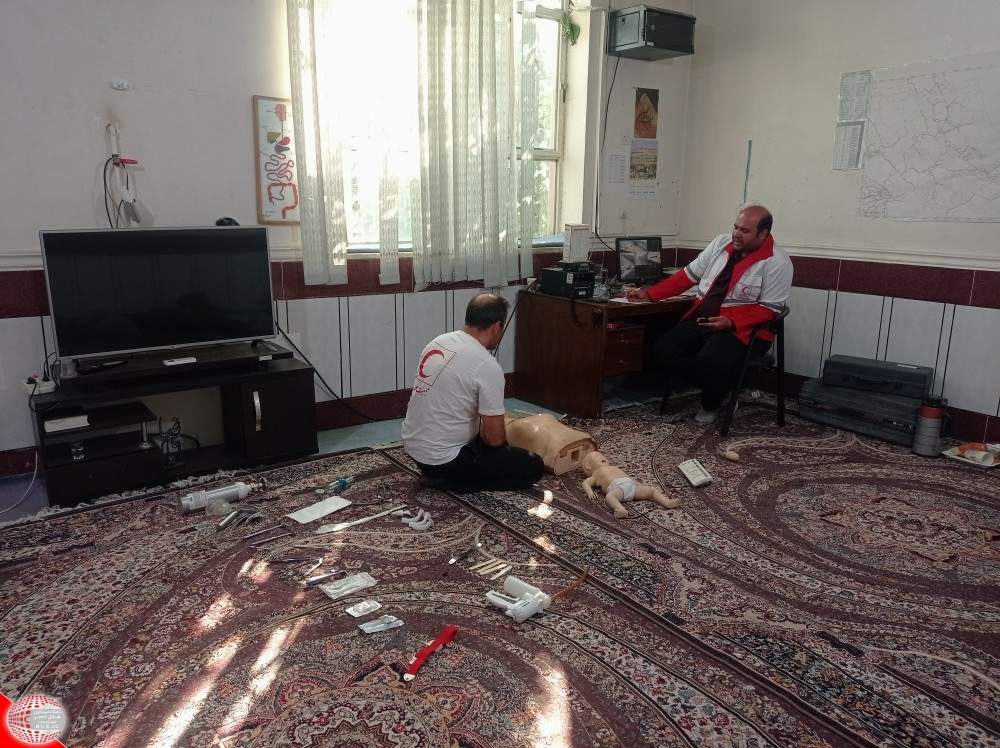 آزمون ارتقاء درجه امدادگران و نجاتگران جمعیت هلال احمر شهرستان باغملک برگزار شد