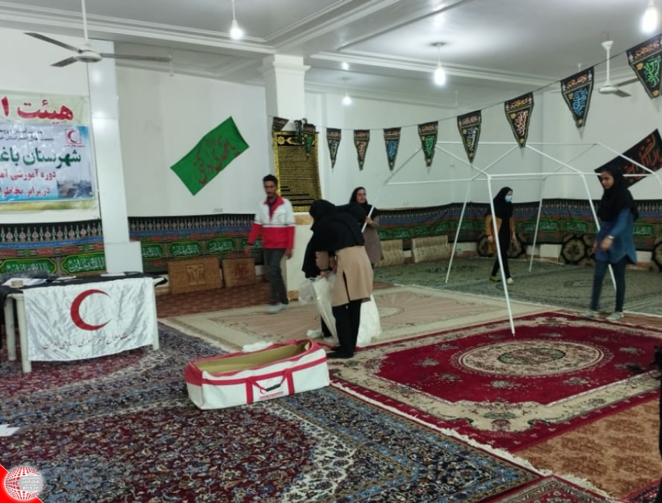 برگزاری دوره آمادگی در برابر مخاطرات،ویژه خواهران امدادگر جمعیت هلال احمر شهرستان باغملک